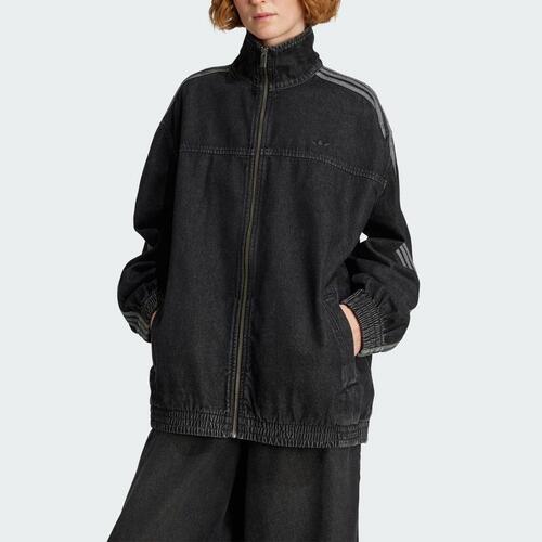 adidas阿迪三叶草女装 时尚经典百搭宽松休闲立领夹克外套JY2897