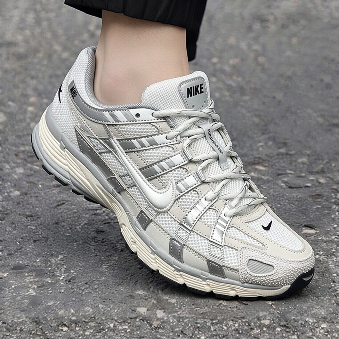 Nike耐克鞋子P-6000老爹鞋厚底运动鞋新款男鞋缓震休闲鞋透气跑鞋