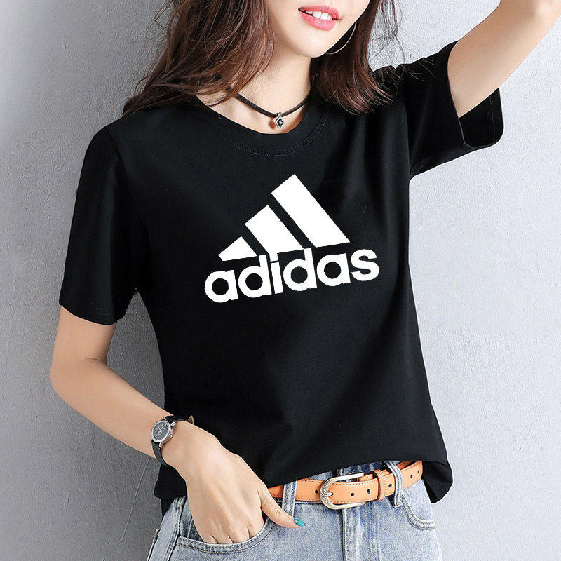 阿迪达斯女t恤夏正品正品运动服透气休闲半袖跑步训练圆领短袖