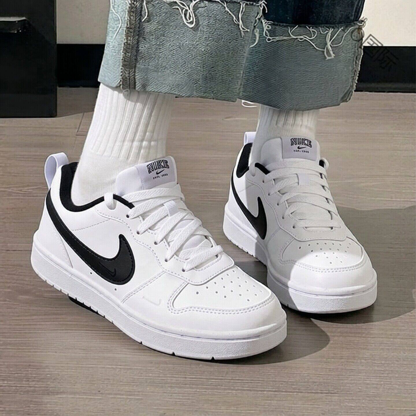Nike耐克鞋子简版空军一号运动鞋新款女子休闲鞋潮流白色皮面板鞋