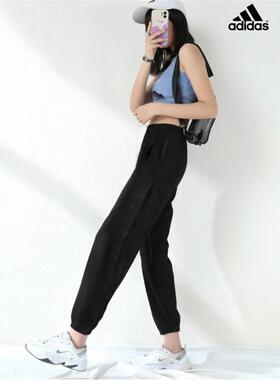 阿迪达斯裤子女裤2026春季正品运动裤束脚训练长裤GR3744