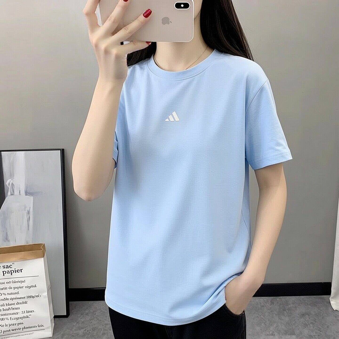 阿迪达斯圆领短袖女夏季