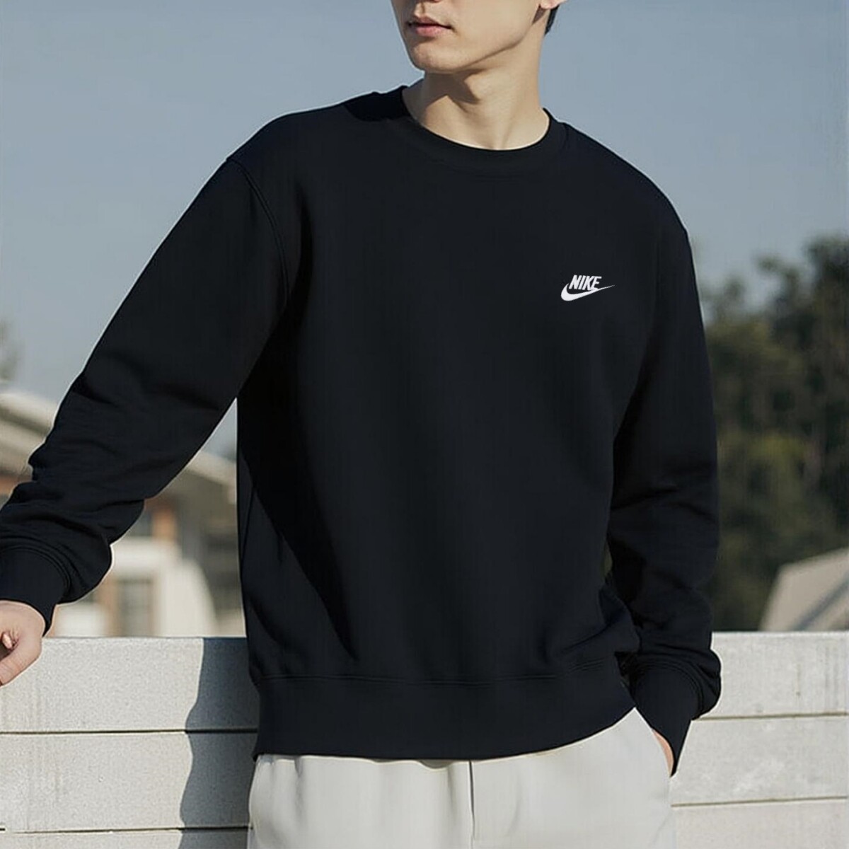 男子黑色卫衣Nike耐克正