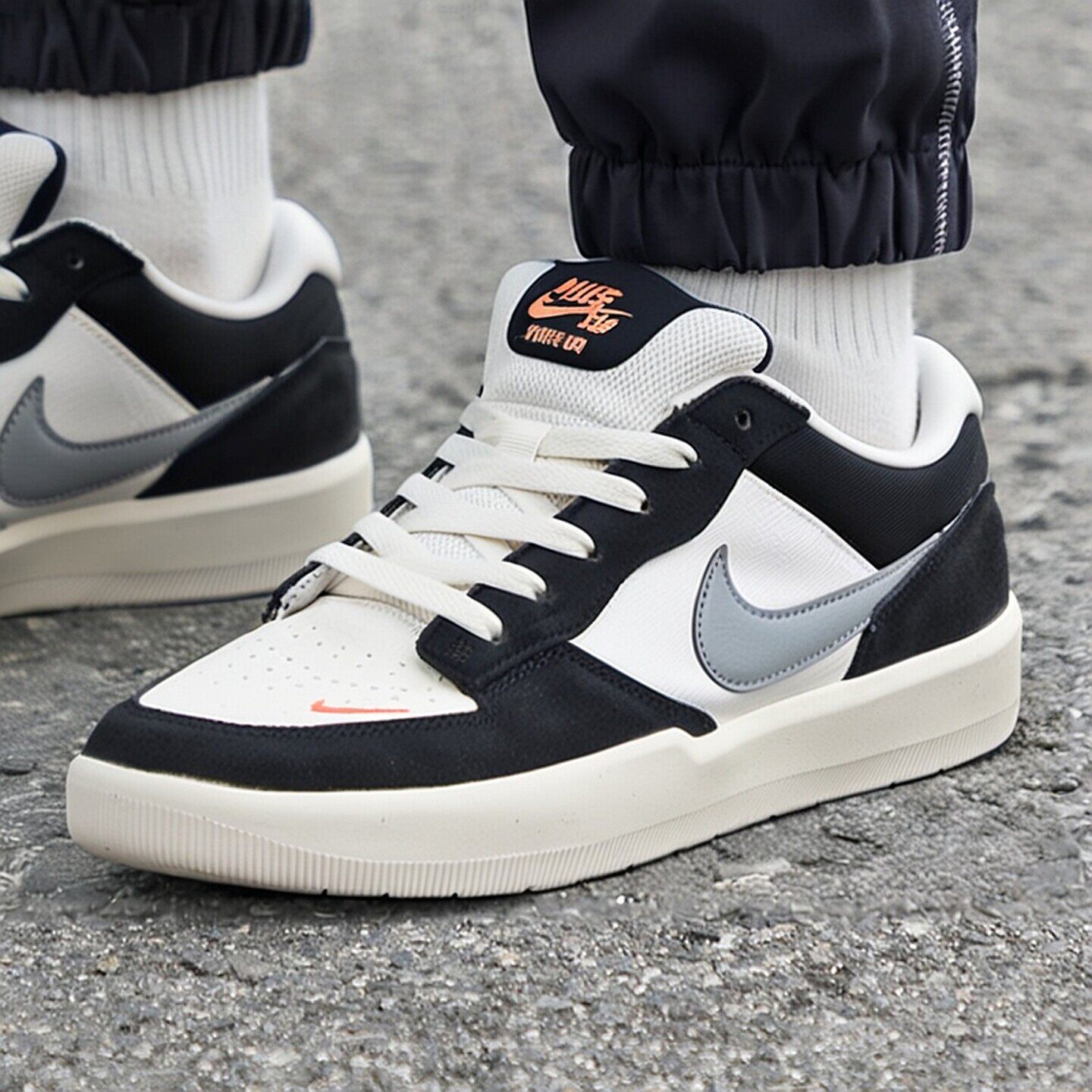 Nike耐克男鞋夏季新款低帮拼色翻毛皮休闲鞋时尚潮流耐磨运动板鞋