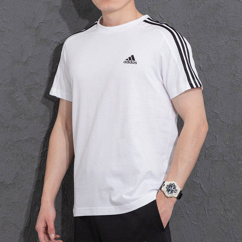 Adidas白色短袖男2026夏