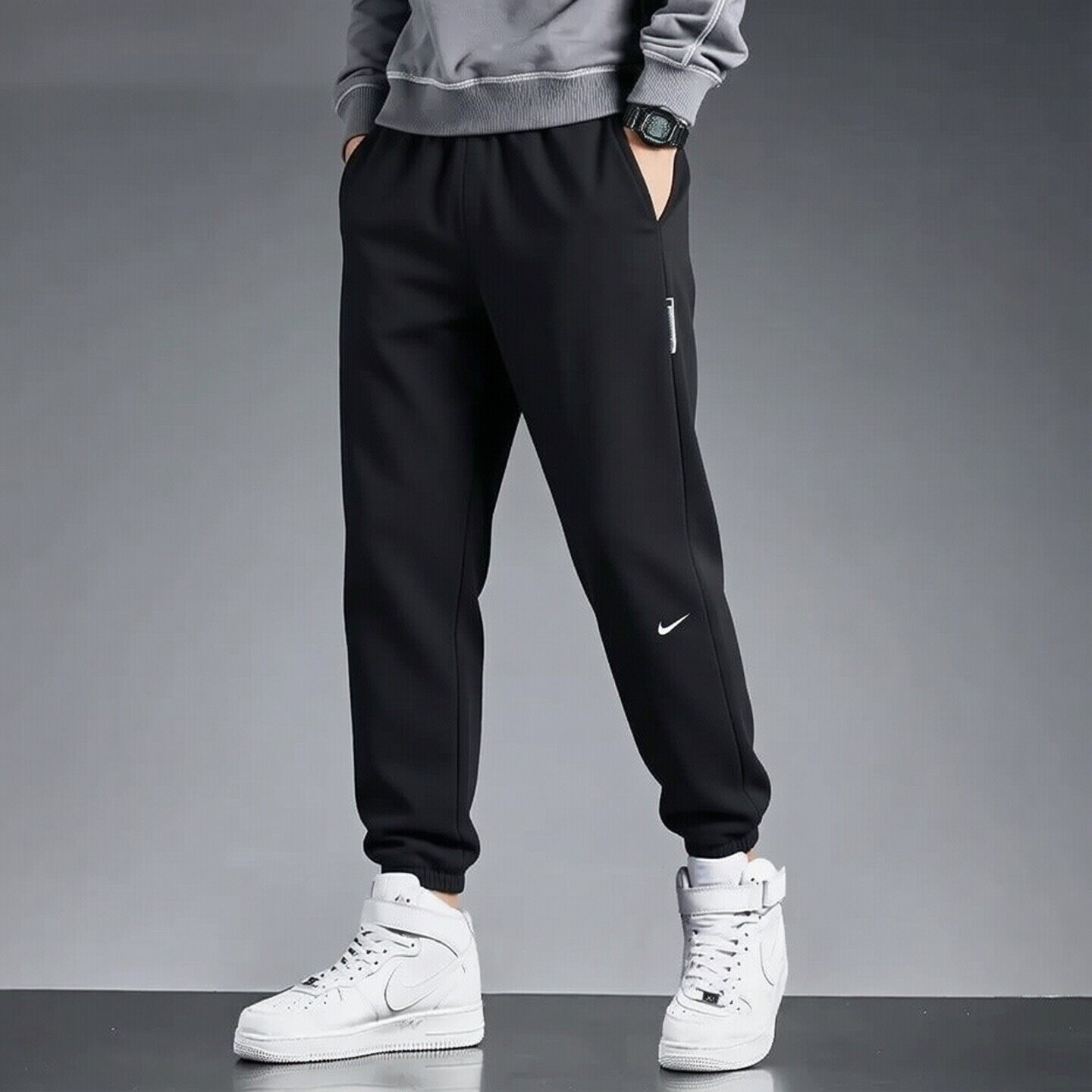 Nike耐克裤子针织速干运动裤男子跑步长裤新款潮流束脚裤休闲卫裤