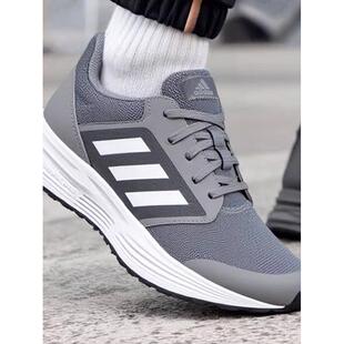 阿迪达斯男鞋2025年夏季新款黑武士跑步鞋网面透气男款黑色运动鞋