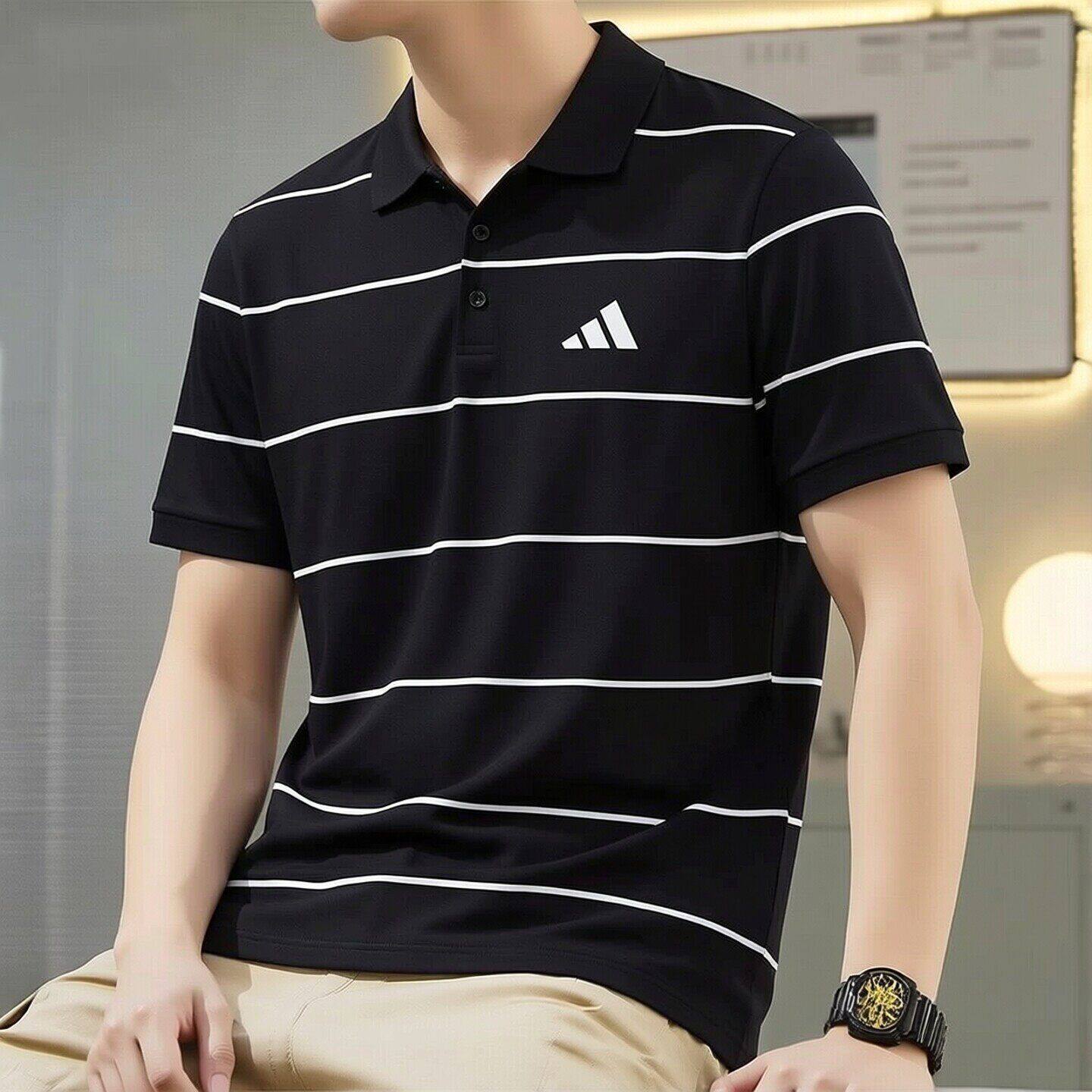 阿迪达T恤男夏季正品运动服翻领半袖上衣透气棉质短袖POLO衫男