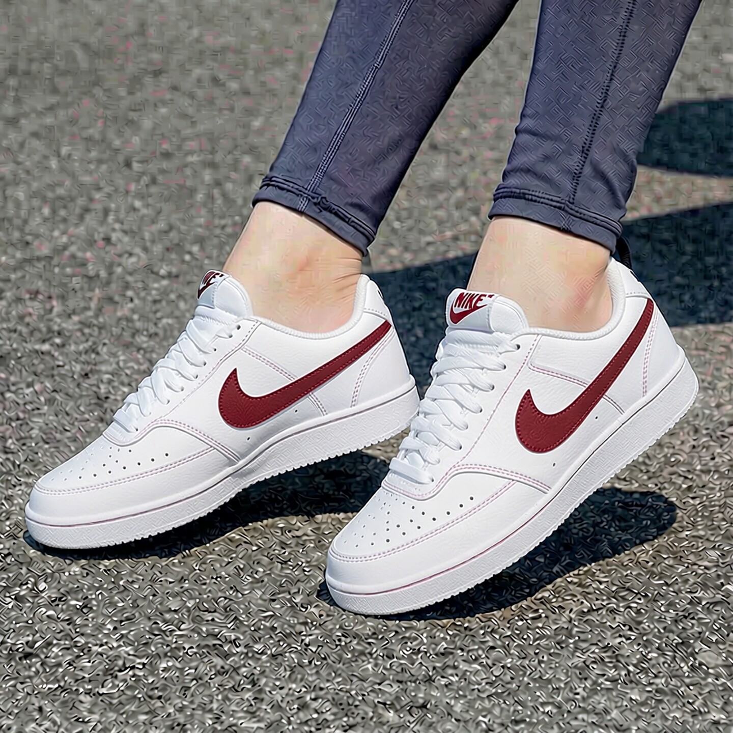 Nike耐克简版空军一号板鞋潮流时尚运动鞋新款女士休闲鞋皮面鞋子