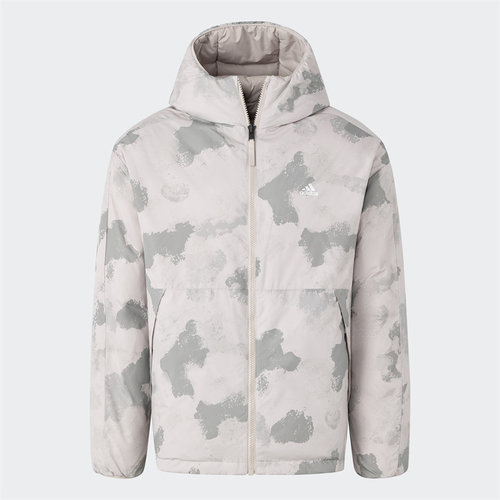 Adidas/阿迪达斯正品男子双面穿运动休闲宽松连帽羽绒服IS0359
