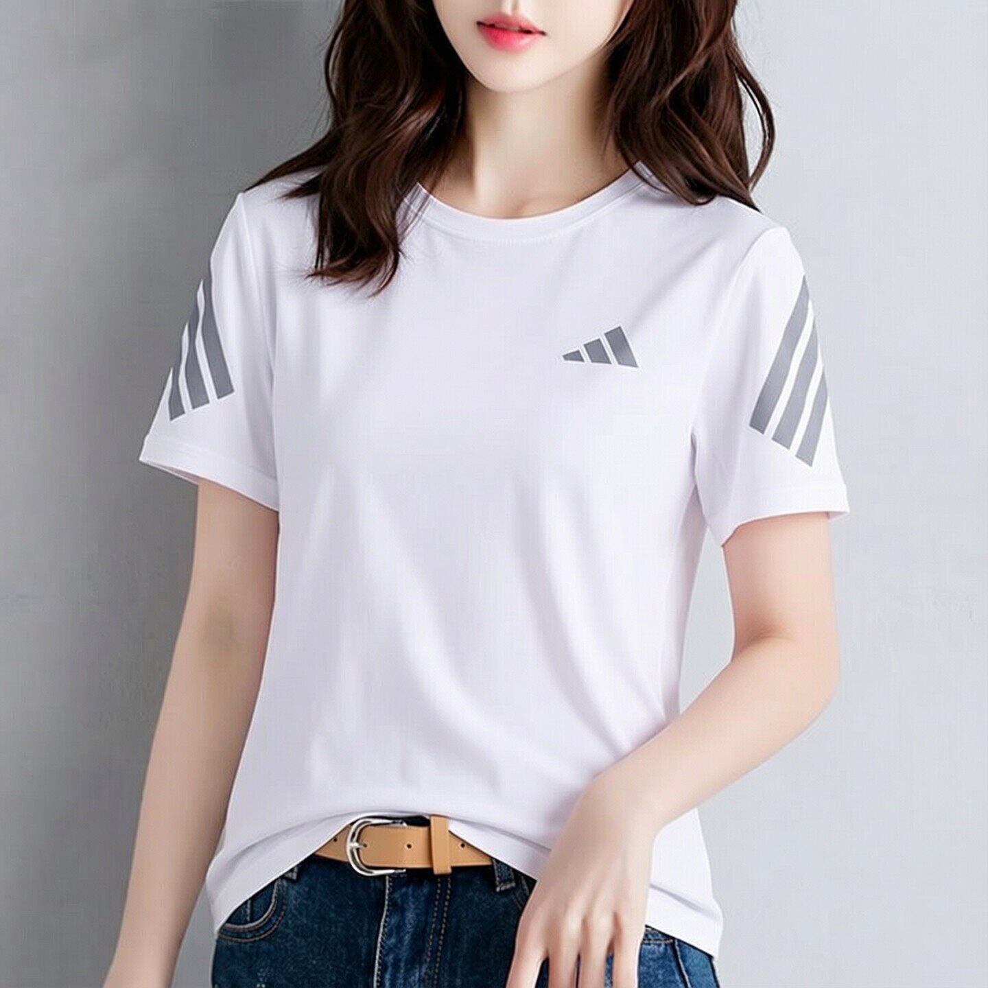 阿迪达斯白色短袖女夏季