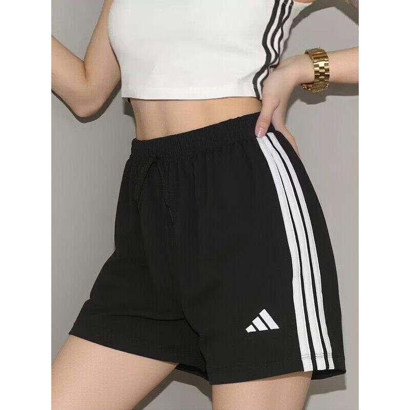 阿迪达斯短裤女夏季速干透气美式五分裤女士运动健身训练跑步裤子