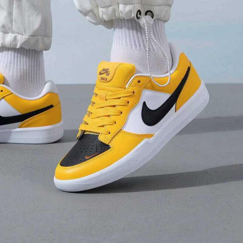 Nike耐克2026年新款正品男鞋黄色拼色系带运动休闲板鞋潮流