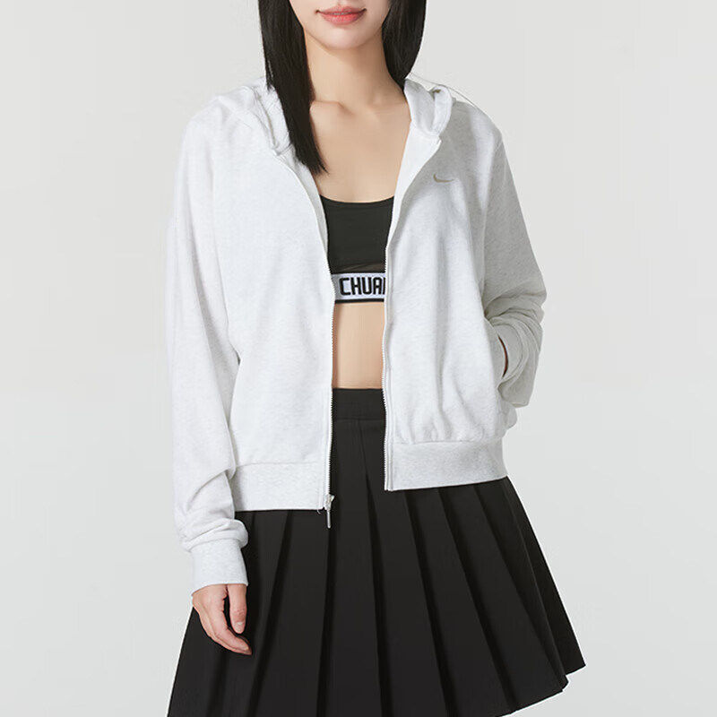 耐克正品女装运动服跑步健身训练外套透气连帽开衫休闲夹克FN2420