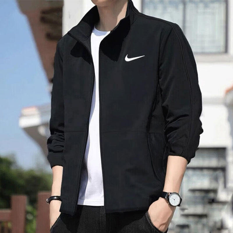 Nike耐克外套男士春季正品梭织休闲运动服薄款速干防风衣立领夹克