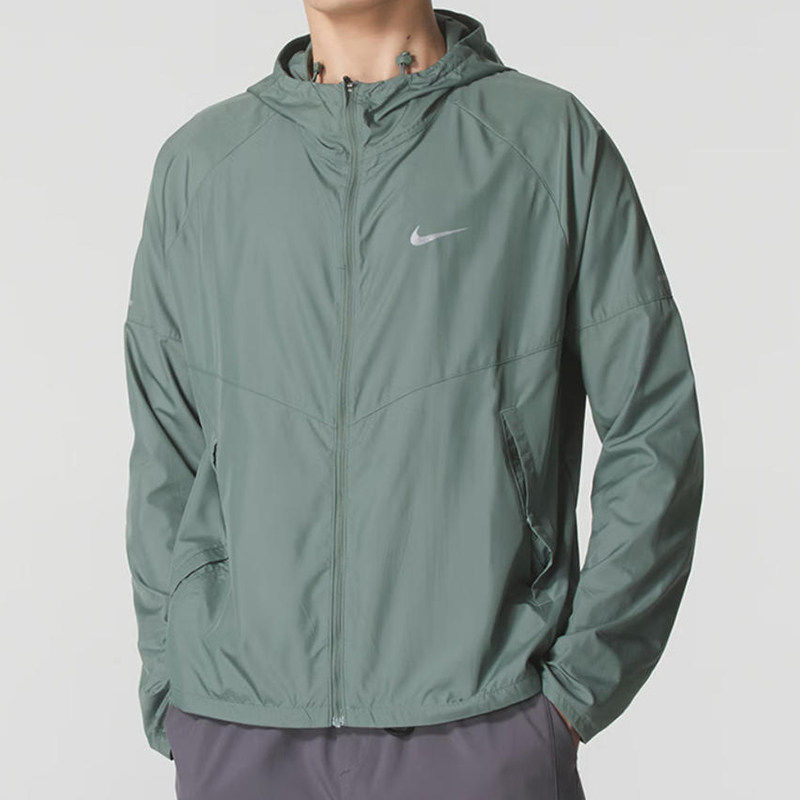 Nike耐克外套男士春季正品梭织休闲运动服薄款速干防风衣连帽夹克