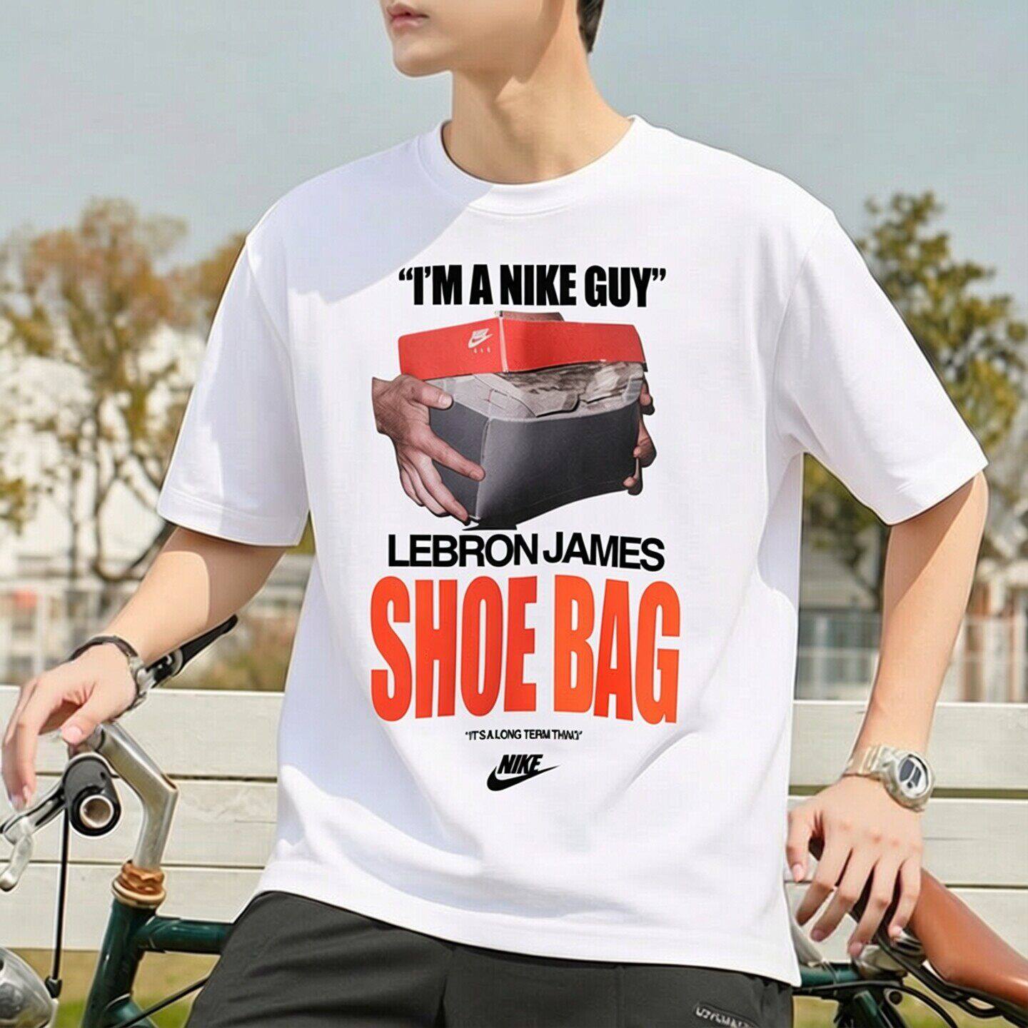 Nike耐克2026年新款篮球短袖白色詹姆斯T恤纯棉运动上衣男士半袖