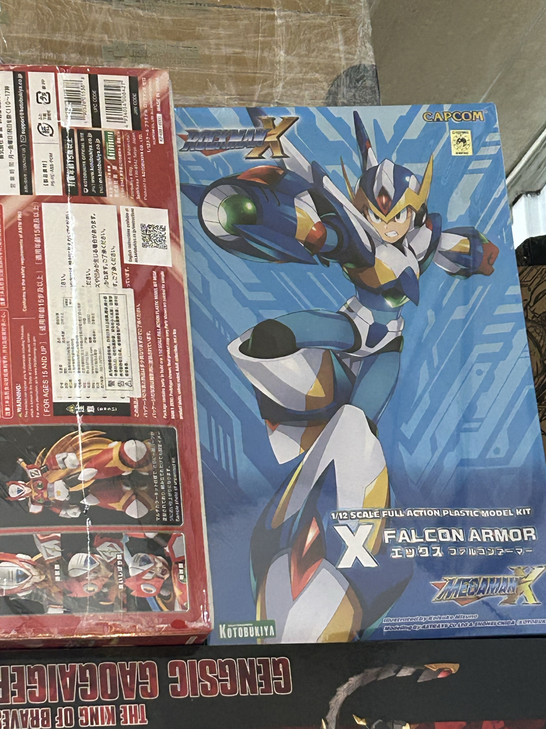 现货寿屋拼装模型洛克人X艾克斯第五形态猎鹰装甲全高约140mm