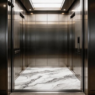 仿石材大理石花纹电梯地垫胶地板加厚耐磨办公楼酒店物业轿厢地贴