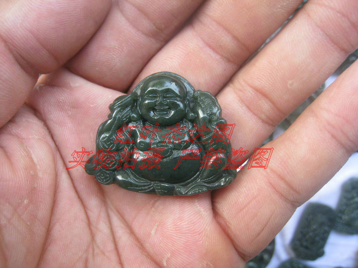 和田青玉如意弥勒佛挂件和田青玉如意佛公