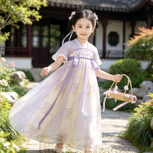 女童汉服2026夏季儿童国风仙气薄款公主连衣裙小女孩古装表演襦裙
