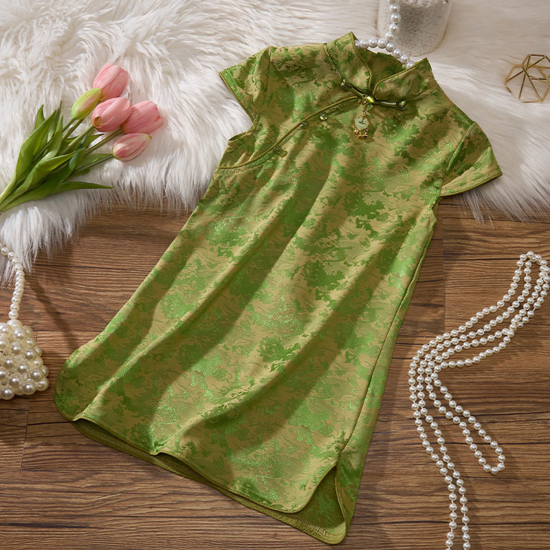 女童旗袍汉服2026夏季新款儿童国风改良旗袍连衣裙小女孩公主裙子