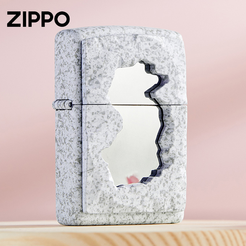 之宝ZIPPO桃源之镜煤油防风打火机创意徽章送男友礼物哑漆镜子