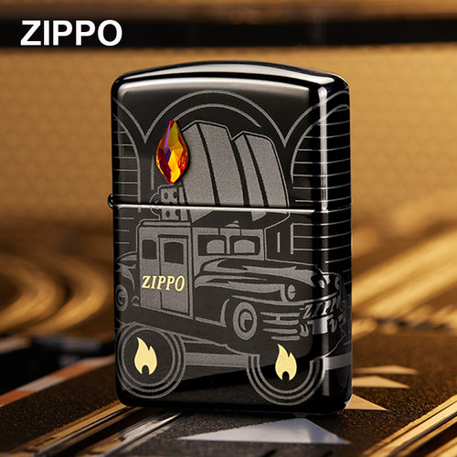 之宝ZIPPO打火机2023年度限量75周年火力全开C23双打小汽车48692
