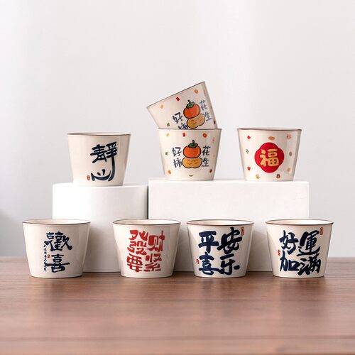 陶瓷茶杯可乐杯大容量办公室喝水杯个性品茶主人杯品茗杯实用好物
