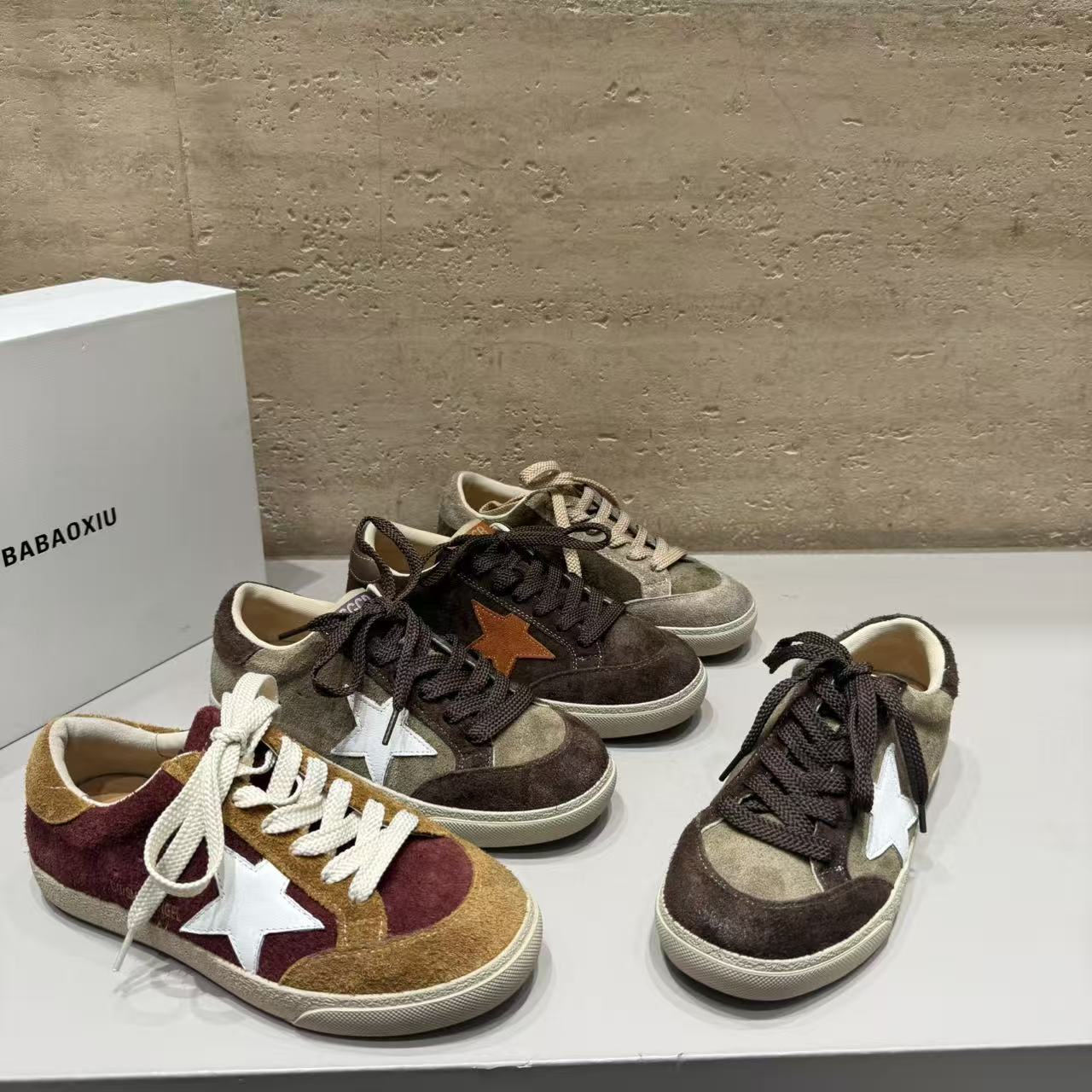 学院风低帮系带磨砂皮日常板鞋女秋轻便舒适百搭休闲运动鞋巴宝秀