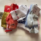 耐克Nike男女高筒纯棉扎染毛巾底跑步袜训练运动袜DH3822 DM3407