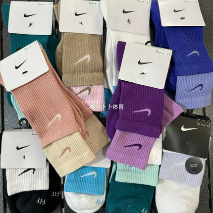 Nike耐克 男女拼接高筒假两双瑜伽休闲骑行袜运动袜DH4058 DD2795