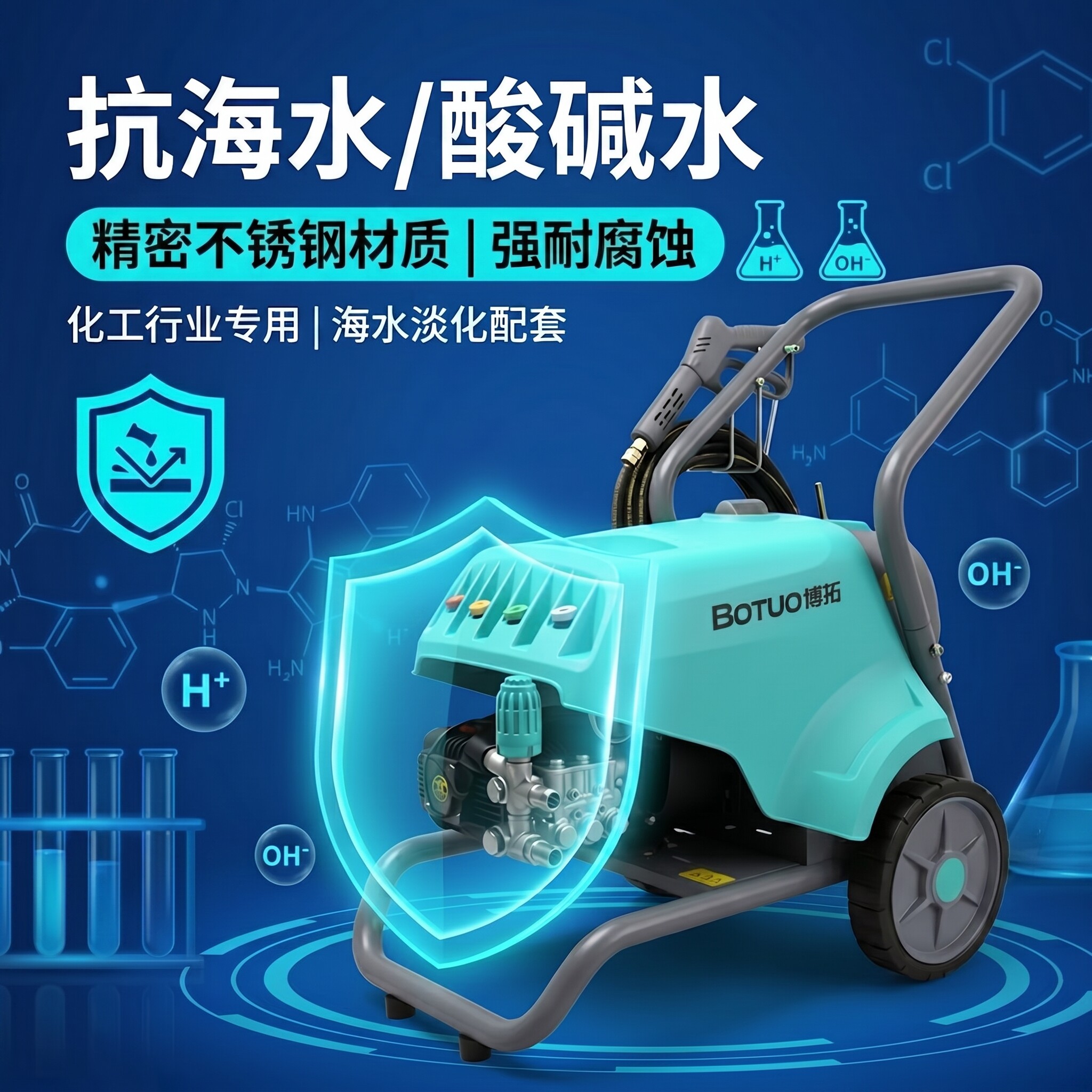 博拓不锈钢高压洗车机耐腐蚀
