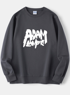 亚当兰伯特adam lambert签名周边卫衣圆领学生衣服套头男女上衣宽