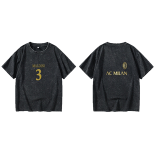 Ac米兰经典球衣 因扎吉加图索卡卡T恤短袖中国风衣服女男圆领大码