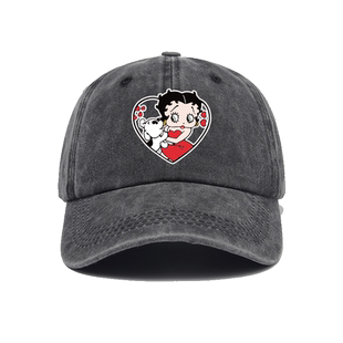 新款贝蒂小姐李宇春同款闺蜜装红唇帽子棒球帽男女中国风鸭舌帽遮