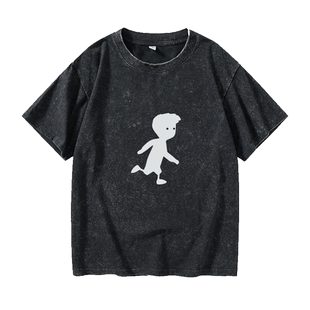 沙盒游戏Limbo STEAM 地狱边境T恤短袖个性衣服女男圆领大码宽松