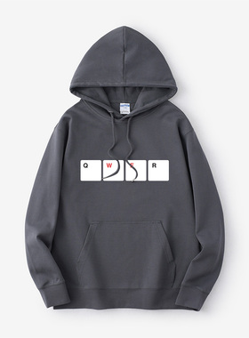 LOL周边WE战队队服LOL 键盘QWER卫衣连帽大码衣服套头男女上衣宽