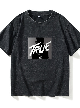 百大DJ瑞典A神艾维奇 Avicii TRUE纪念男电音T恤短袖个性衣服女男