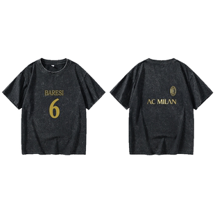 Ac米兰经典球衣 因扎吉加图索卡卡T恤短袖潮衣服女男圆领大码宽松