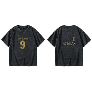 Ac米兰经典球衣 因扎吉加图索卡卡T恤短袖白色衣服女男圆领大码宽