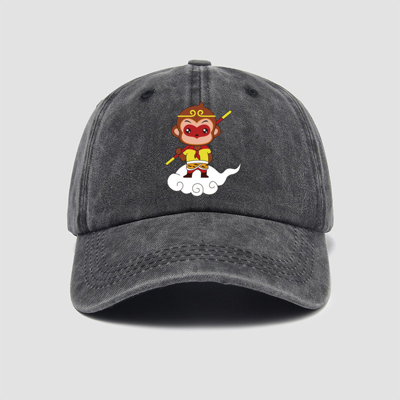 卡通孙悟空猴子齐天大圣帽子棒球帽男女简约鸭舌帽遮阳帽户外防晒