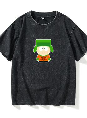 southpark南方公园男卡特曼肯尼T恤短袖学生衣服男女圆领大码宽松