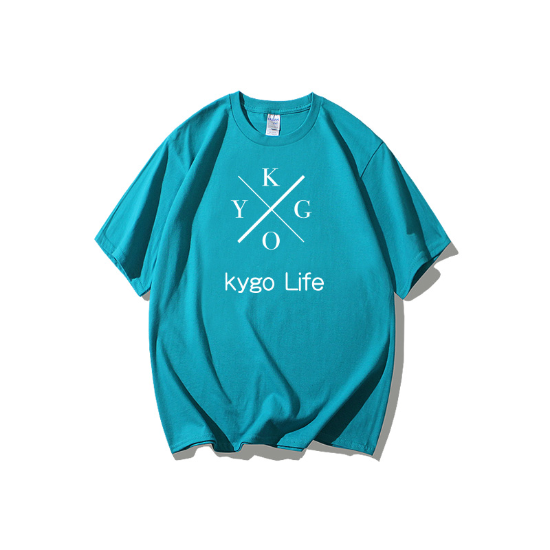 清新电音DJ kygo纯棉短袖欧美 时尚insT恤短袖bf风男女圆领大码宽