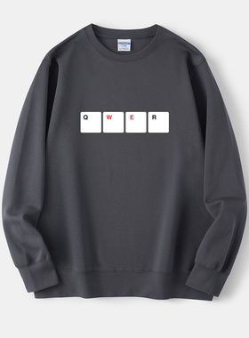 LOL周边WE战队队服LOL 键盘QWER卫衣圆领新款衣服套头男女上衣宽