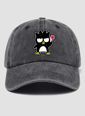 动漫 卡通三丽鸥 sanrio BadBadtz maru 酷企鹅周边帽子棒球帽男