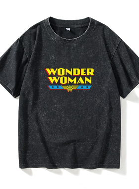 神奇女侠 Wonder WomanT恤短袖个性衣服女男圆领大码宽松夏季情侣