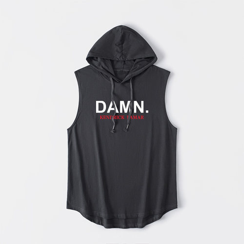 Kendrick Lamar DAMN嘻哈说唱背心T恤无袖短袖新品衣服连帽坎肩男