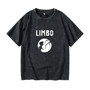 沙盒游戏Limbo STEAM 地狱边境T恤短袖个性衣服女男圆领大码宽松