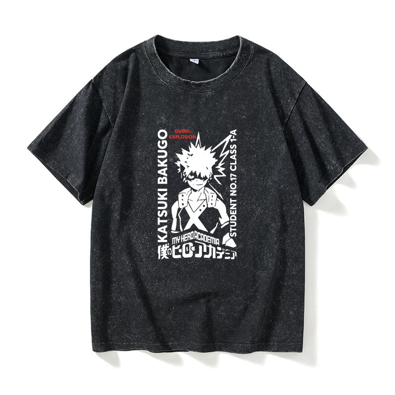 绿谷出久爆豪胜己轰焦冻我的英雄学院周边服t恤短袖个性衣服女男